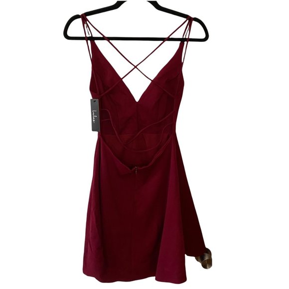 Lulus Believe in Love Strappy Back Skater Dress M NWT - Picture 7 of 11